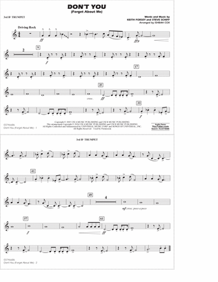 Don't You (Forget About Me) (arr. Ishbah Cox) - 3rd Bb Trumpet
