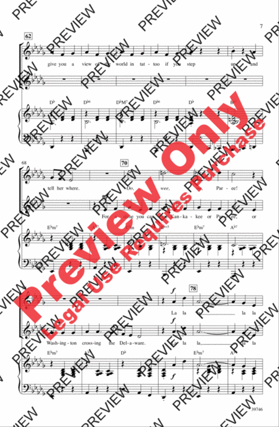 Lydia, the Tattooed Lady Women's Choir scores gallery preview page 7
