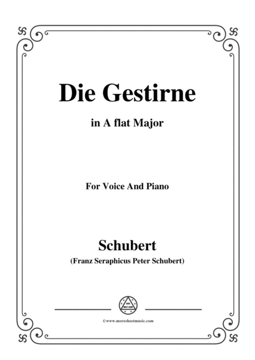 Schubert-Die Gestirne,in A flat Major,for Voice&Piano image number null
