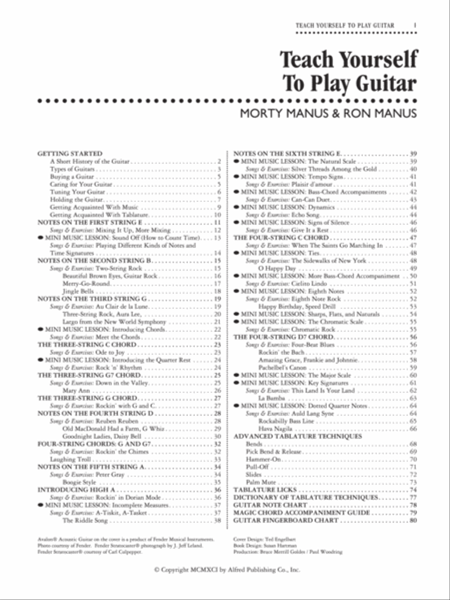 Teach Yourself To Play Guitar - Book Guitar Tablature scores gallery preview page 4