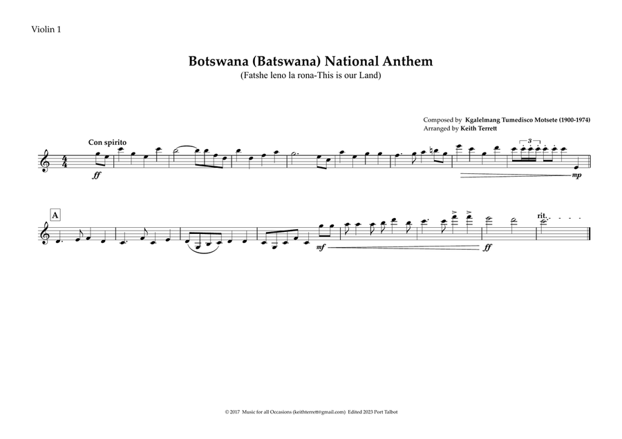 Botswana National Anthem for String Orchestra String Orchestra scores gallery preview page 5