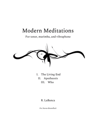 Modern Meditations (Song Cycle for Tenor and Piano -or marimba/vibraphone)
