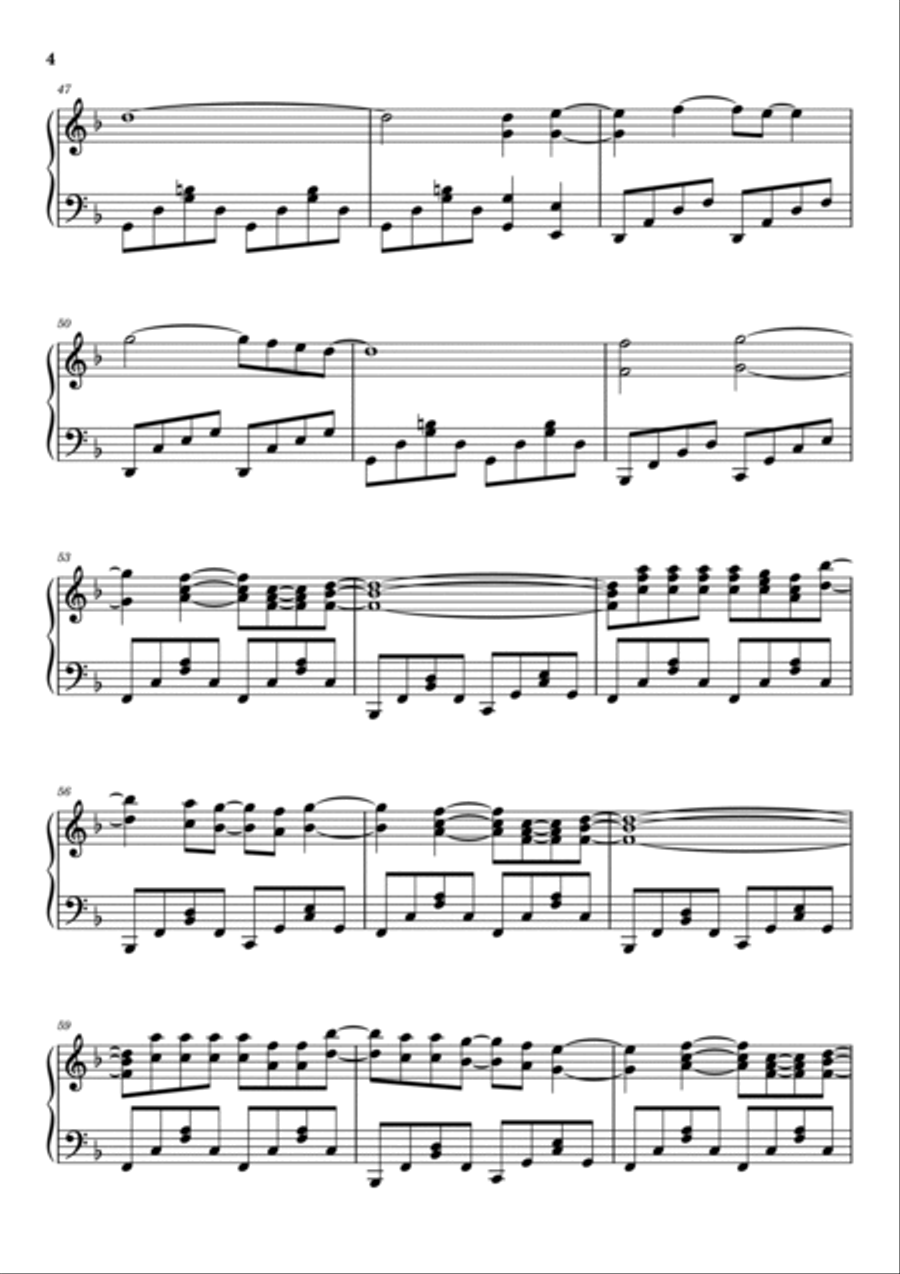 Hungry Eyes Piano Solo scores gallery preview page 4