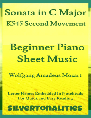 Sonata in C Major K545 Second Movement Beginner Piano