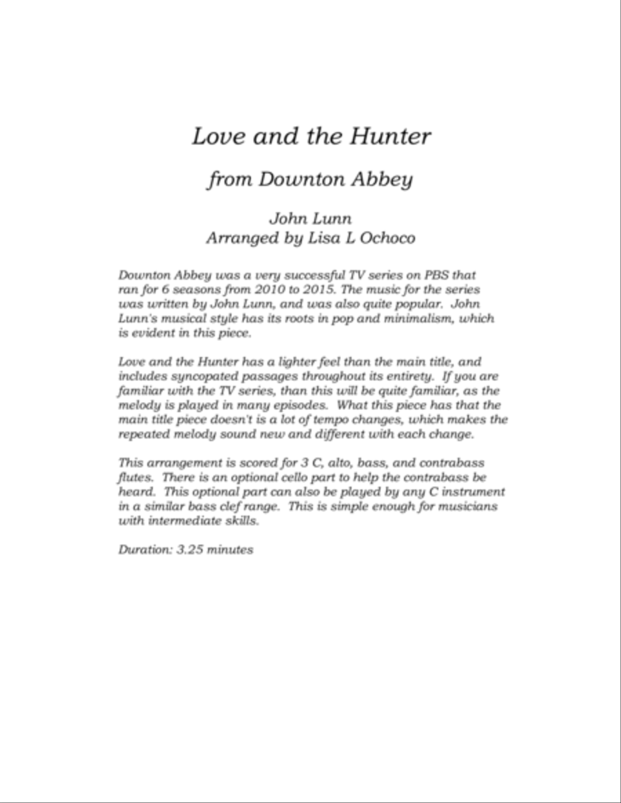 Love And The Hunter Flute Choir scores gallery preview page 4