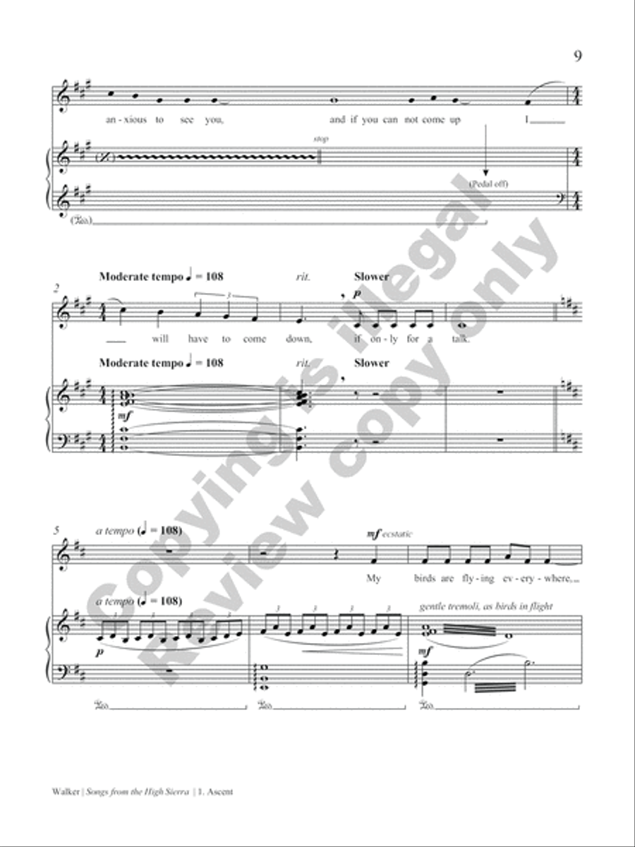 Songs from the High Sierra High Voice scores gallery preview page 24