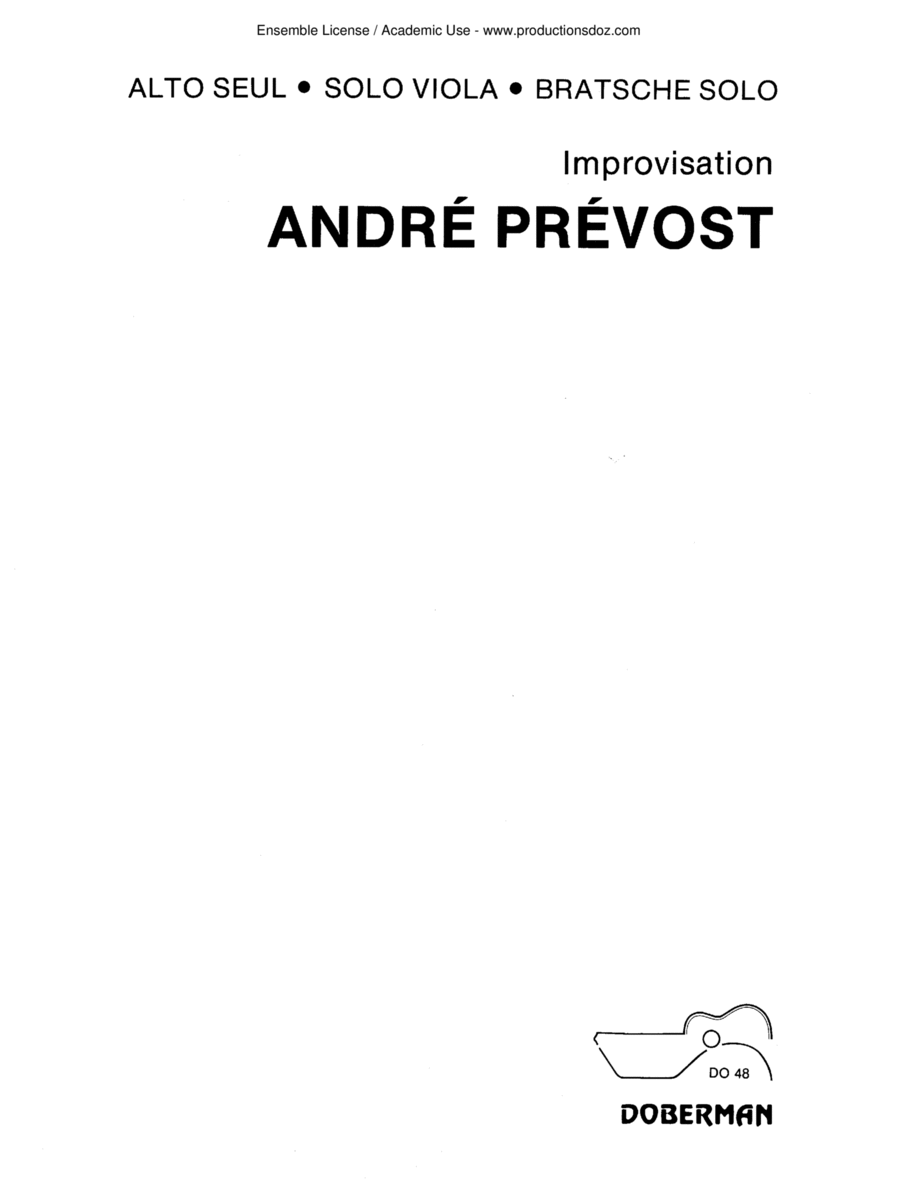 Improvisation Viola Solo scores gallery preview page 1