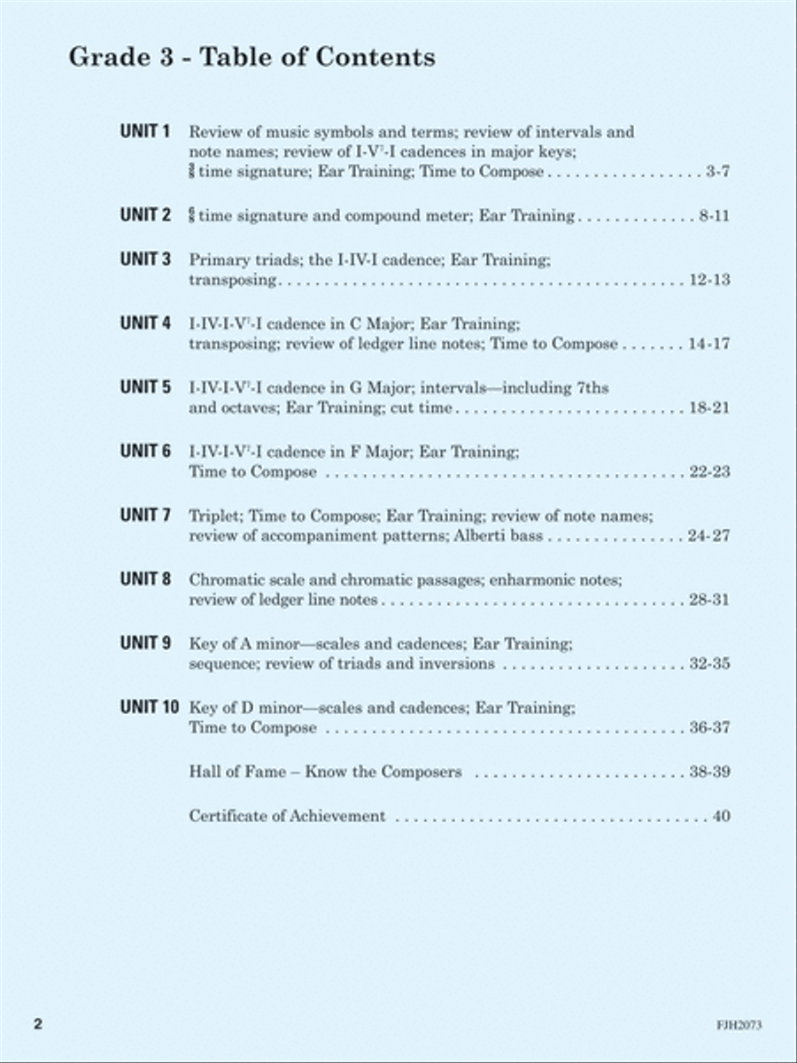 Succeeding at the Piano, Theory and Activity Book - Grade 3 Piano Method scores gallery preview page 2
