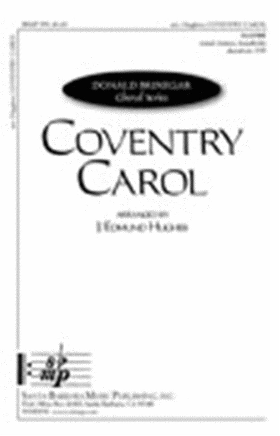 Coventry Carol - SSATBB Octavo SSATBB scores gallery preview page 1