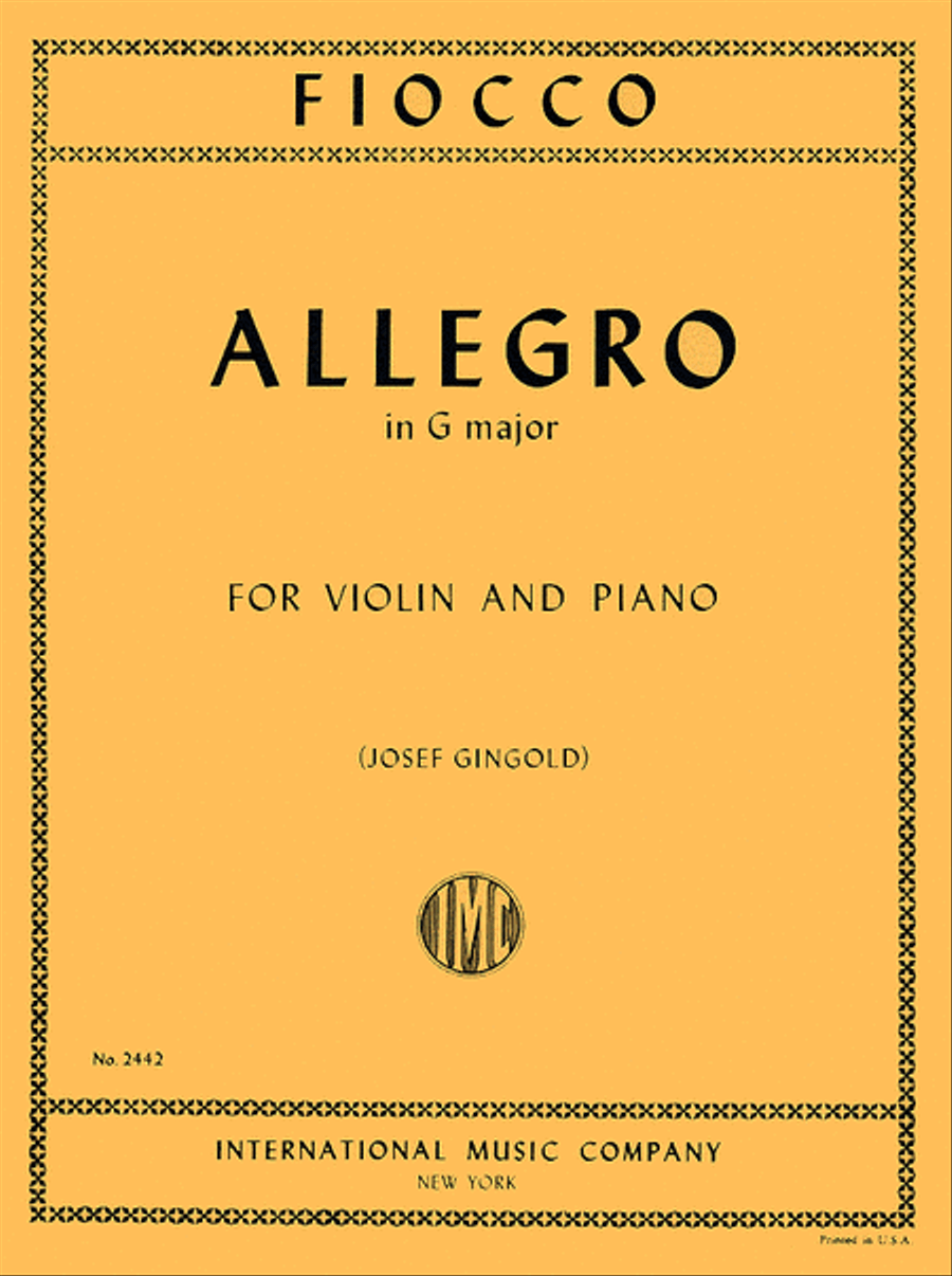 Allegro Violin Solo scores gallery preview page 1