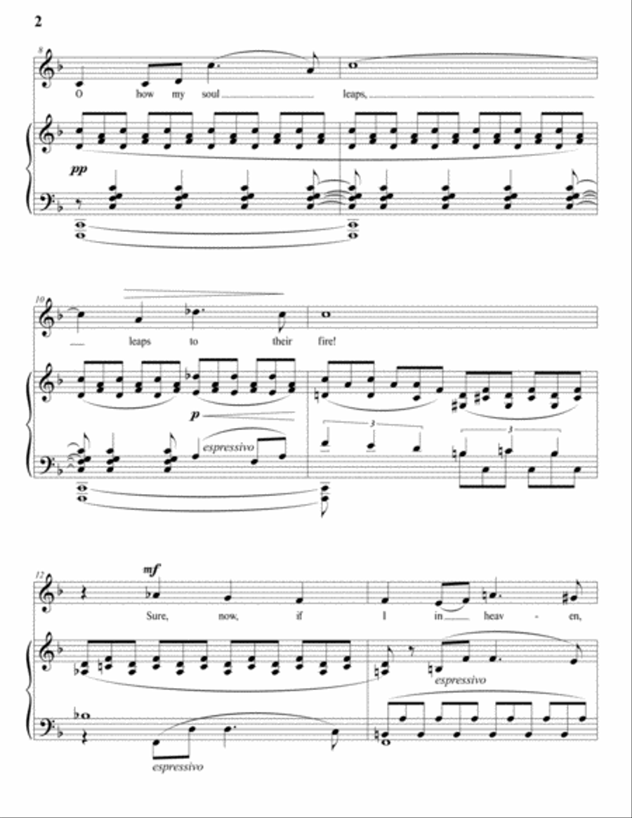 GRIFFES: Thy dark eyes to mine, Op. 11 no. 2 (transposed to F major) Voice scores gallery preview page 3