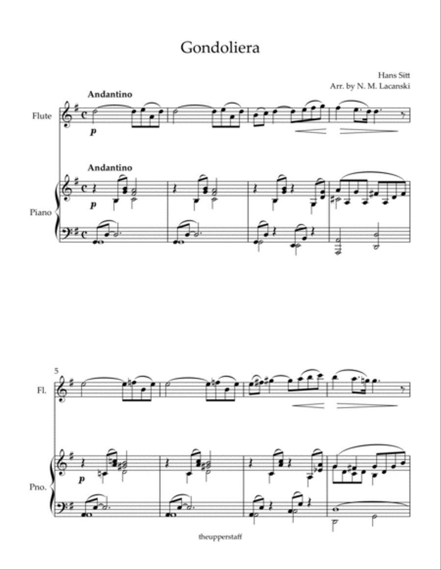 Gondoliera Flute Solo scores gallery preview page 2