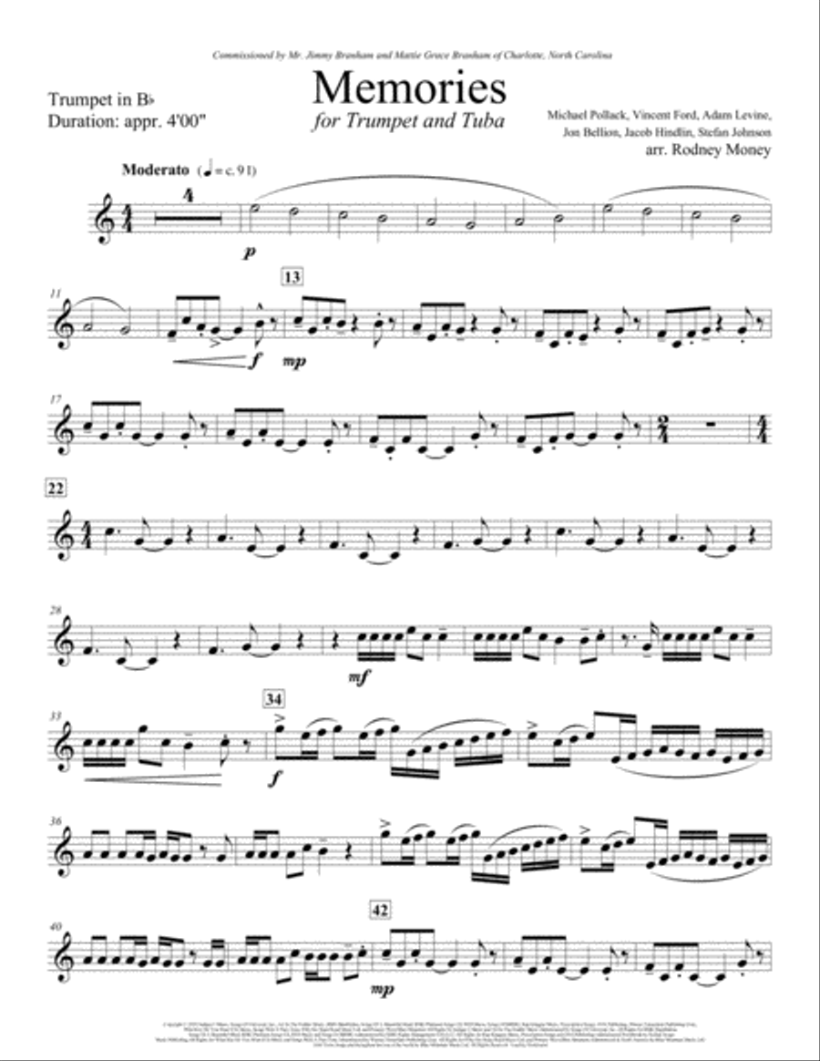 Memories Memories Small Ensemble scores gallery preview page 1