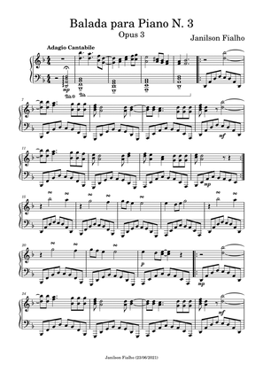 Balada para Piano N.3, Opus 3