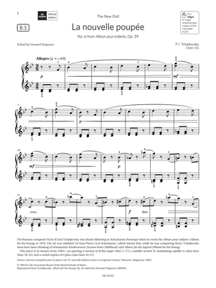 La nouvelle poupée (Grade 4, list B3, from the ABRSM Piano Syllabus 2023 & 2024)