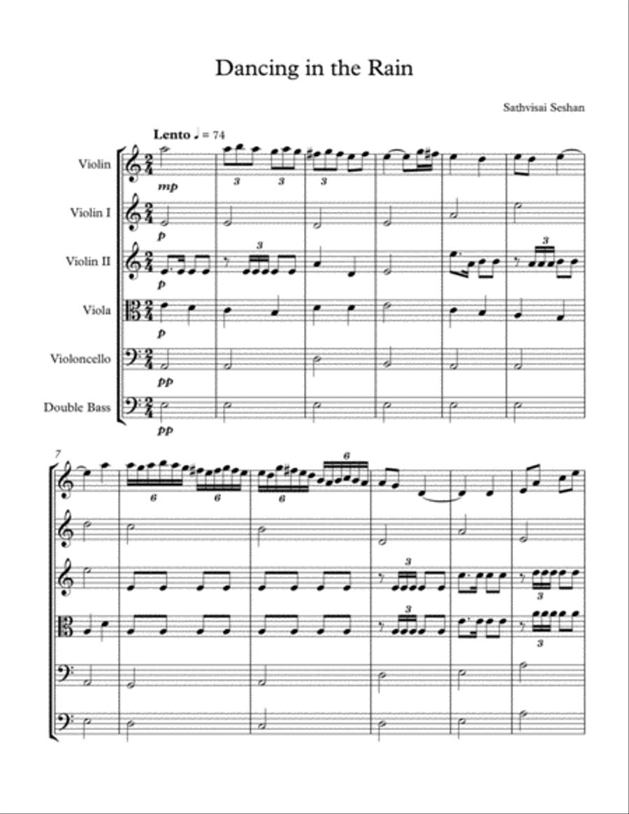 Dancing in the Rain Dancing in the Rain Small Ensemble scores gallery preview page 1