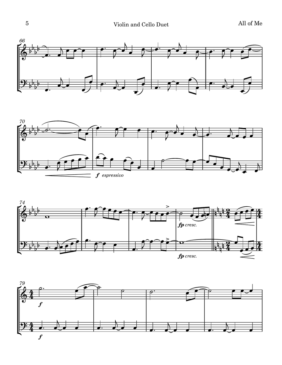 All Of Me String Duet scores gallery preview page 6