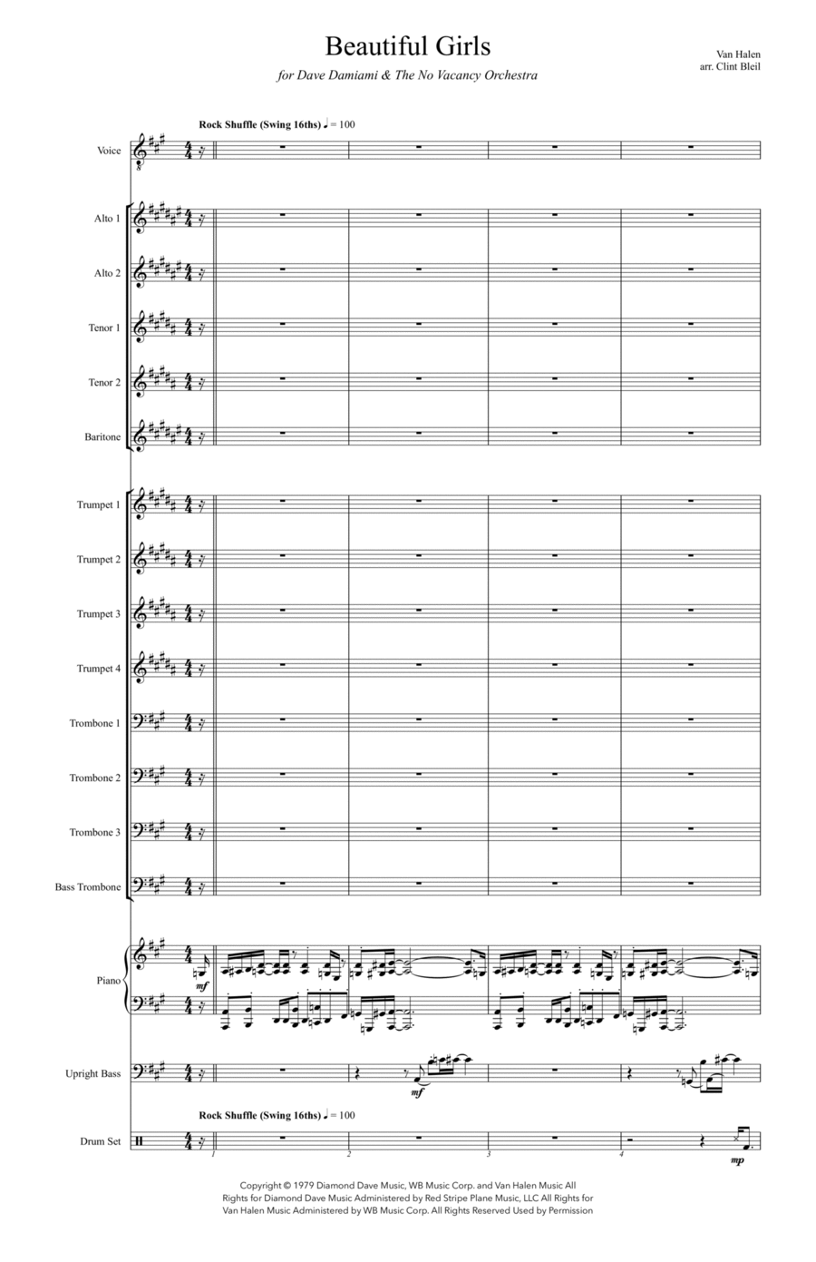 Beautiful Girls Jazz Ensemble scores gallery preview page 1