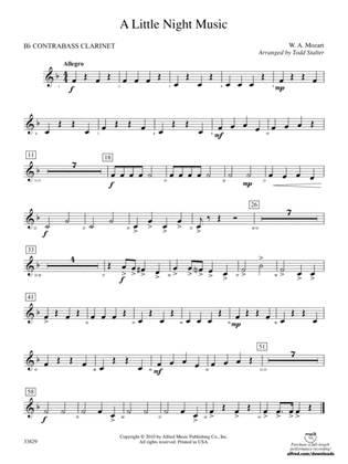 A Little Night Music: (wp) B-flat Contrabass Clarinet