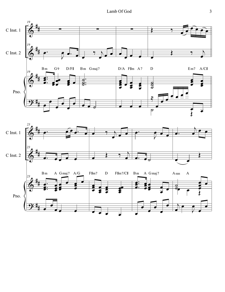 Lamb Of God Lamb Of God Flute scores gallery preview page 3