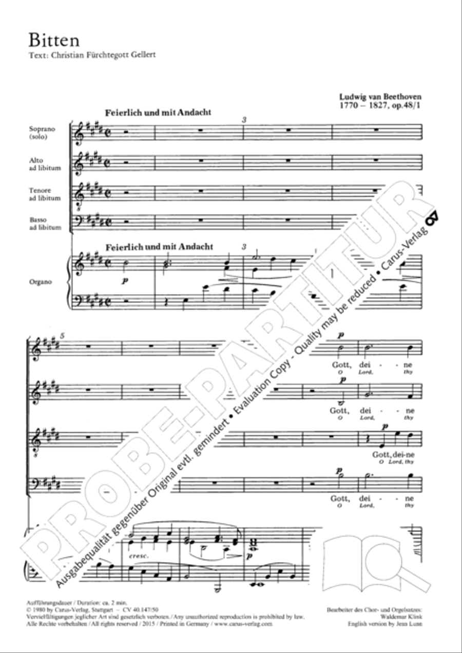 O Lord, thy love is infinite ATB scores gallery preview page 2