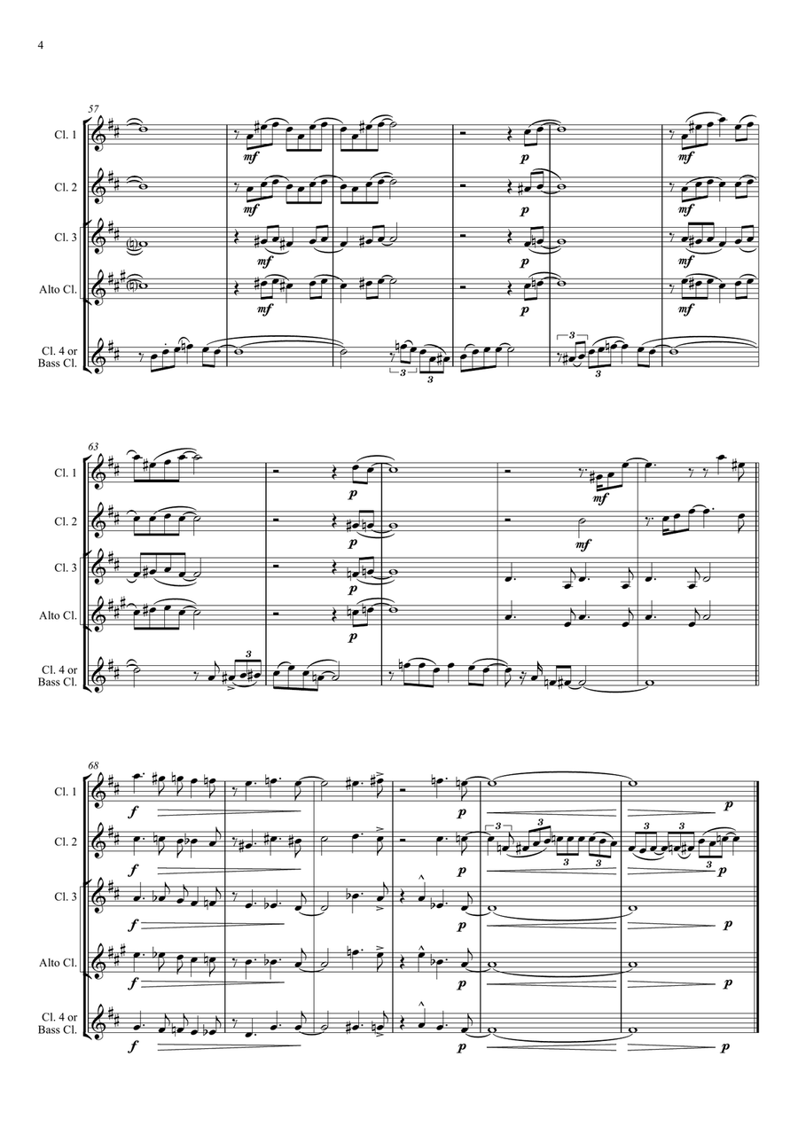 St. Louis Blues (Handy) for Clarinet choir Clarinet Choir scores gallery preview page 4