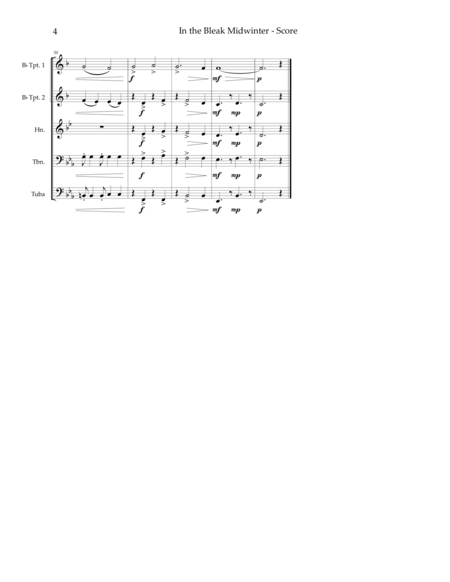 In the Bleak Midwinter (Holst) - brass quintet image number null