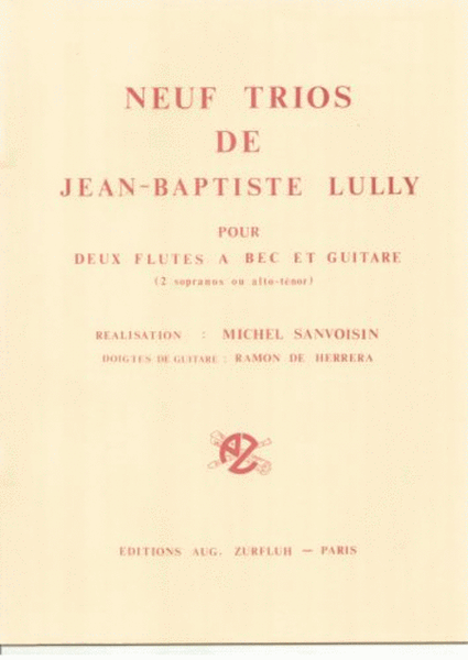 Neuf trios jean-baptiste lully