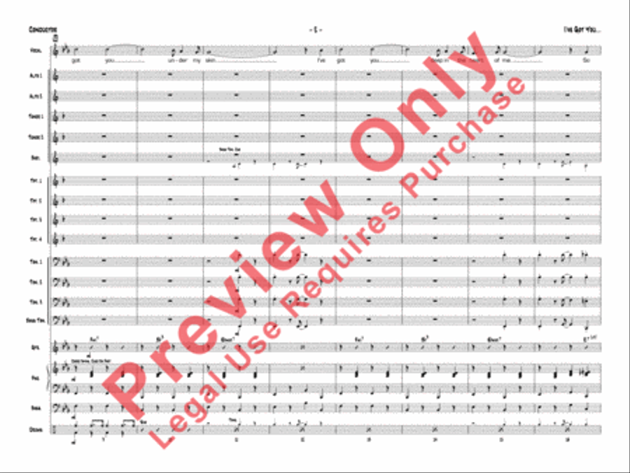 I've Got You Under My Skin Jazz Ensemble scores gallery preview page 5