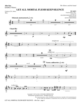The Silence and the Sound: A Cantata for Christmas - Alto Sax (sub. Horn)