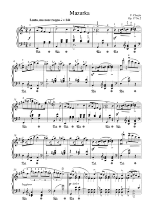 Chopin - Mazurka Op. 17 No.2 for piano solo