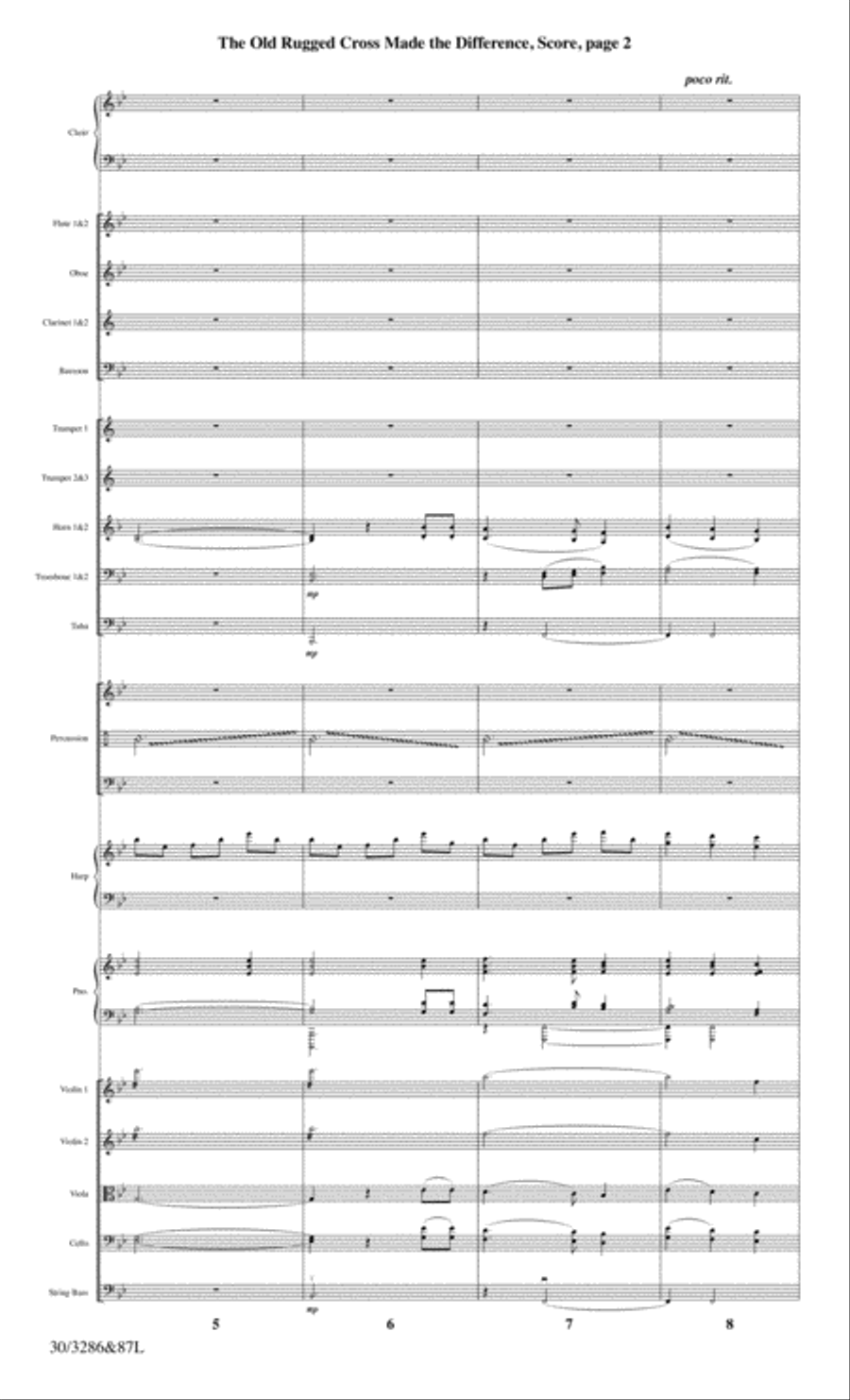 The Old Rugged Cross Made the Difference - Orchestral Score and Parts Choir scores gallery preview page 5