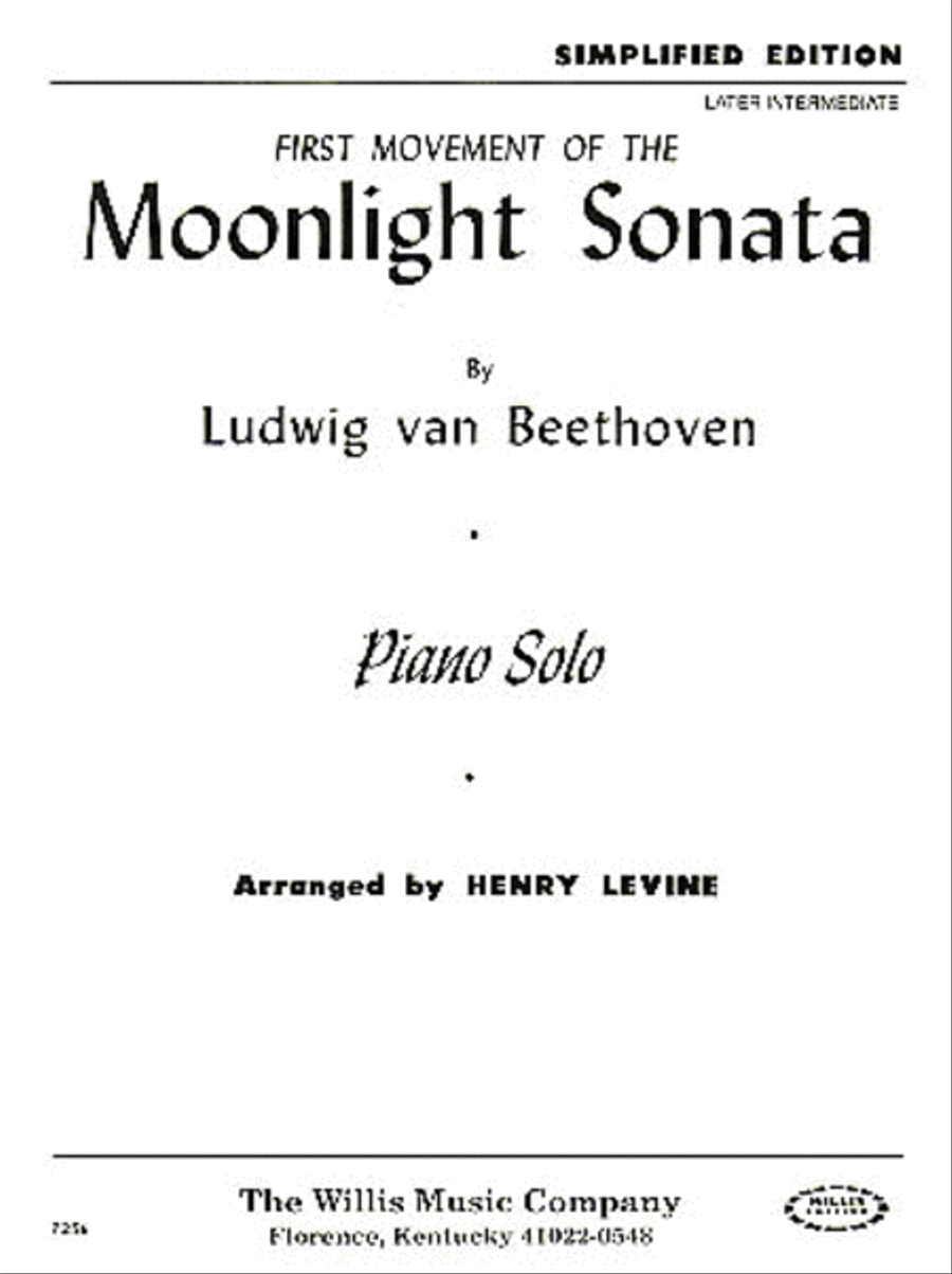 Moonlight Sonata Piano scores gallery preview page 1