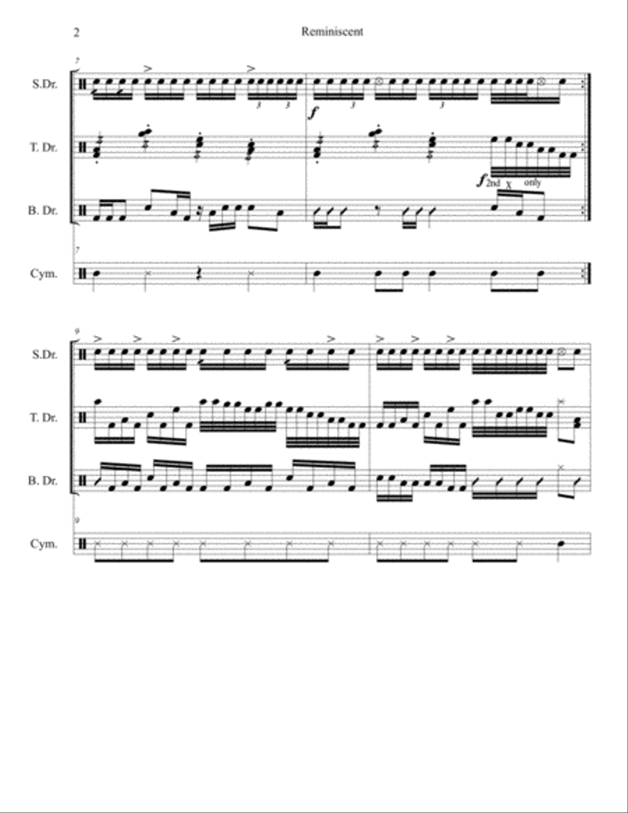 Reminiscent Drum Set scores gallery preview page 2