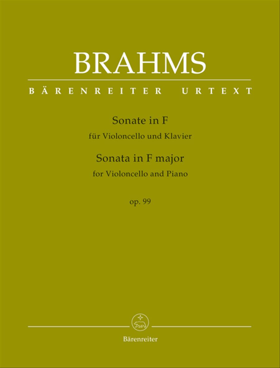 Sonata for Violoncello and Piano F major op. 99 Piano Accompaniment scores gallery preview page 1