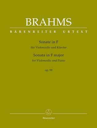Book cover for Sonata for Violoncello and Piano F major op. 99