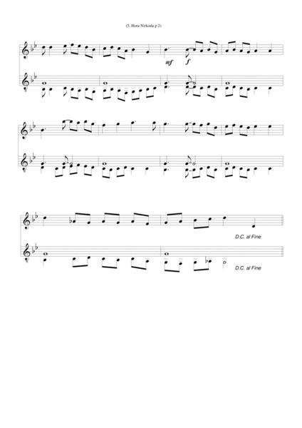 Hora nirkoda (Let's dance the hora) for flute and guitar image number null