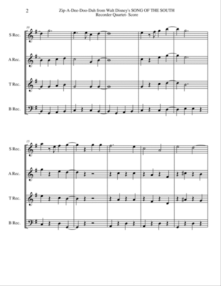 Zip-A-Dee-Doo-Dah Small Ensemble scores gallery preview page 2