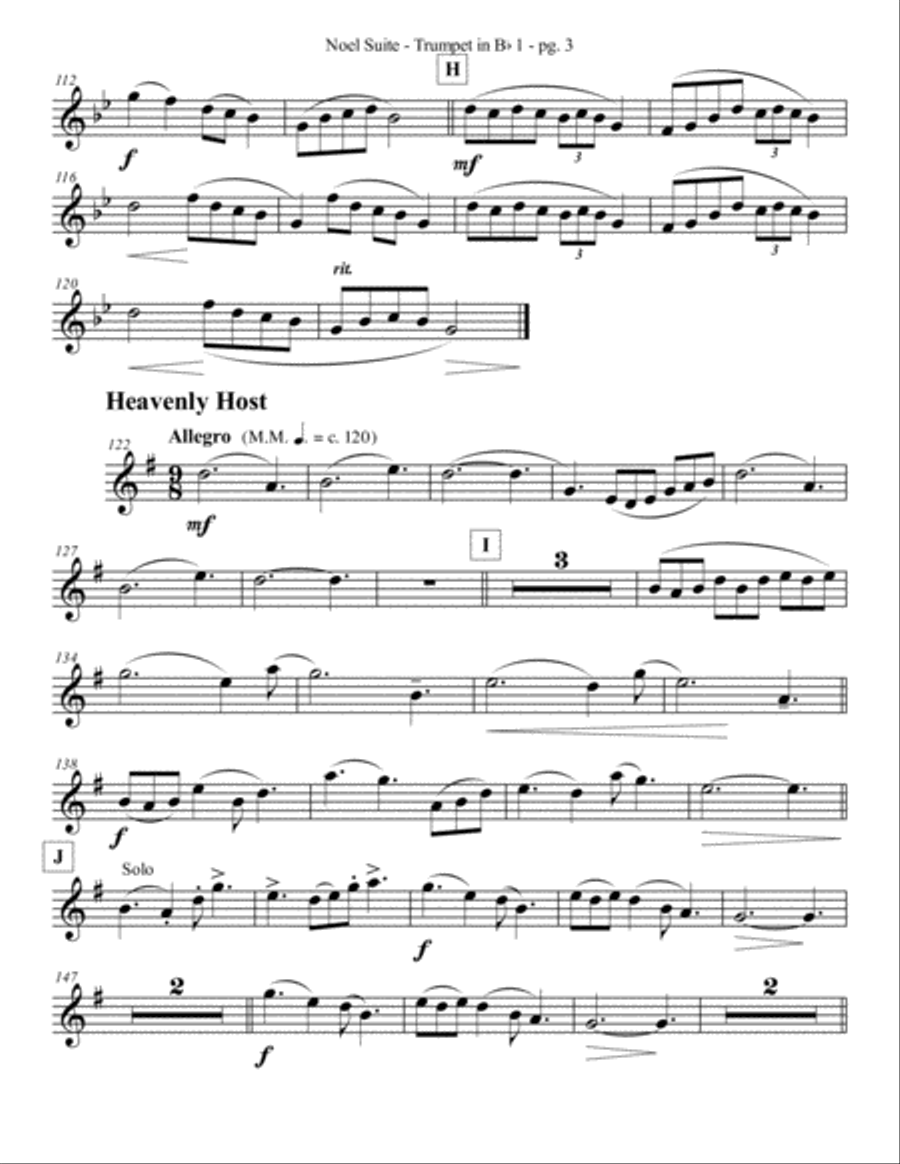 Noel Suite for Trumpet Trio by Eddie Lewis Trumpet Trio scores gallery preview page 5