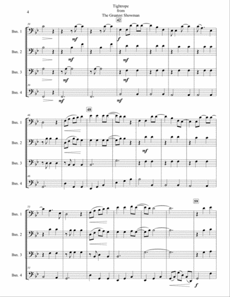 Tightrope Tightrope Woodwind Quartet scores gallery preview page 4