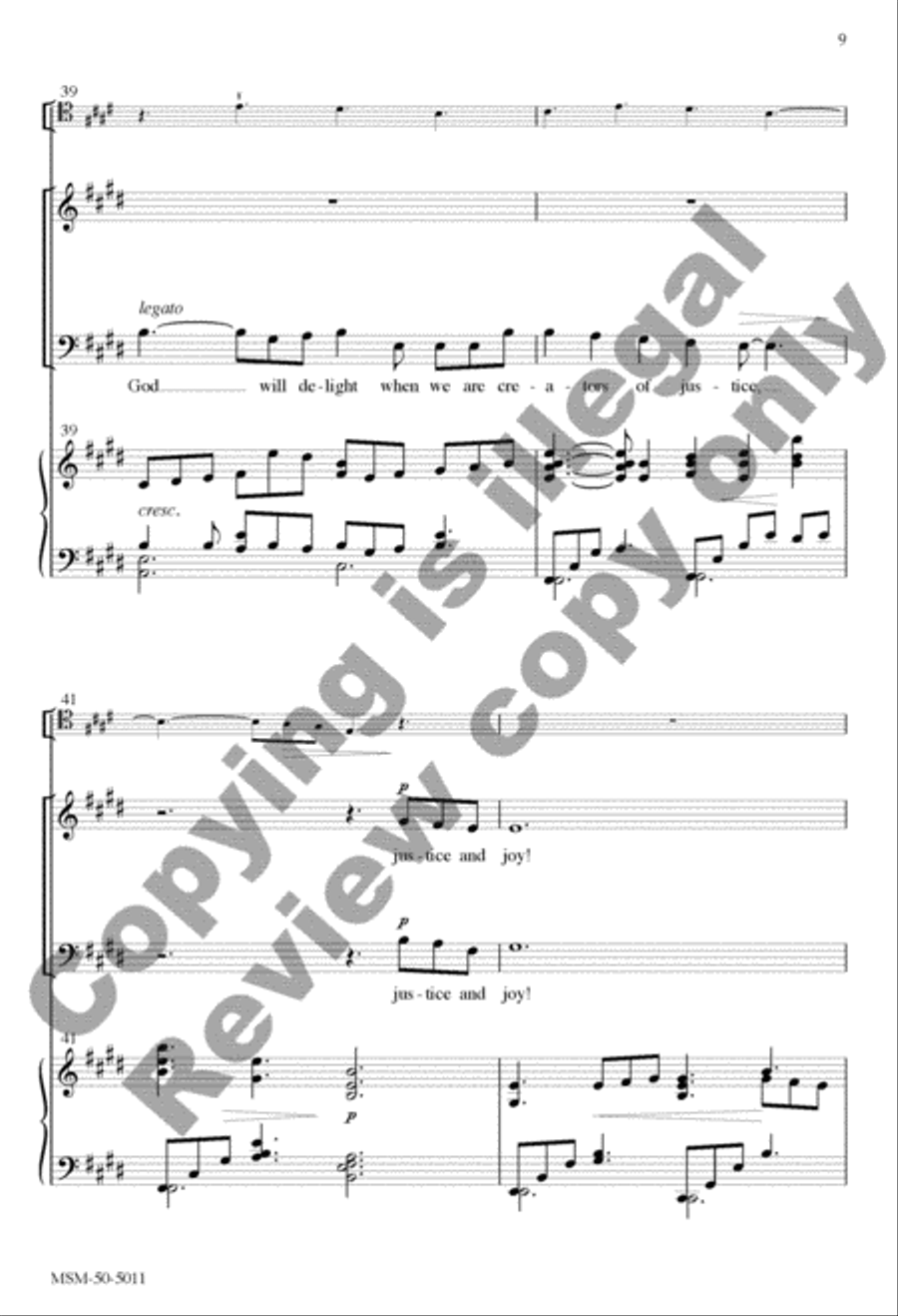 For Everyone Born (Choral Score) 4-Part scores gallery preview page 27