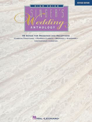 Book cover for Singer's Wedding Anthology - Revised Edition