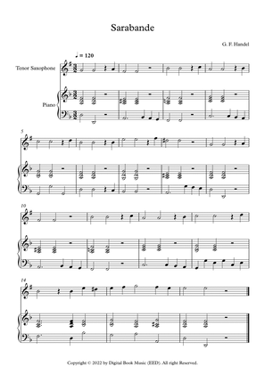 Sarabande - George Frideric Handel (Tenor Sax + Piano)
