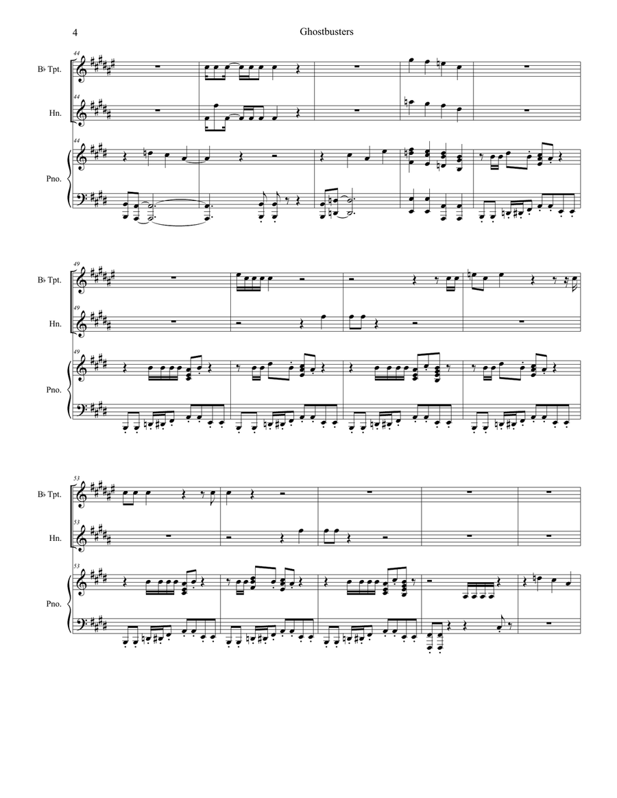 Ghostbusters Ghostbusters Brass Duet scores gallery preview page 4