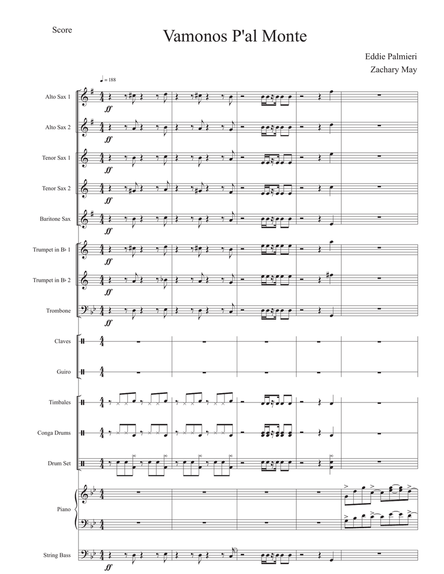 Vamonos Pal Monte Vamonos Pal Monte Small Ensemble scores gallery preview page 1