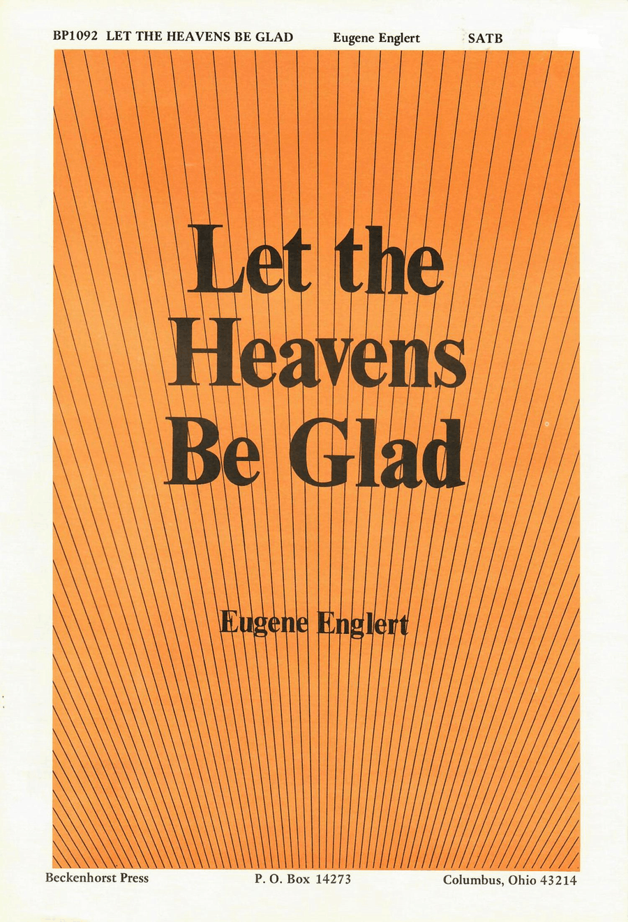 Let the Heavens Be Glad 4-Part scores gallery preview page 1