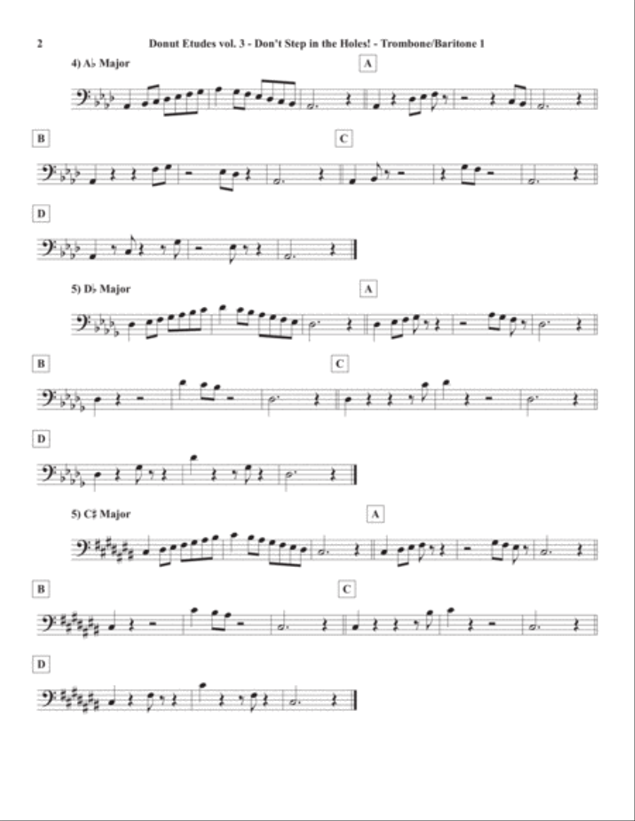 Donut Etudes vol. 3: Don’t Step in the Holes! – Tuba Quartet (Tuba/Euphonium) Tuba Quartet scores gallery preview page 5