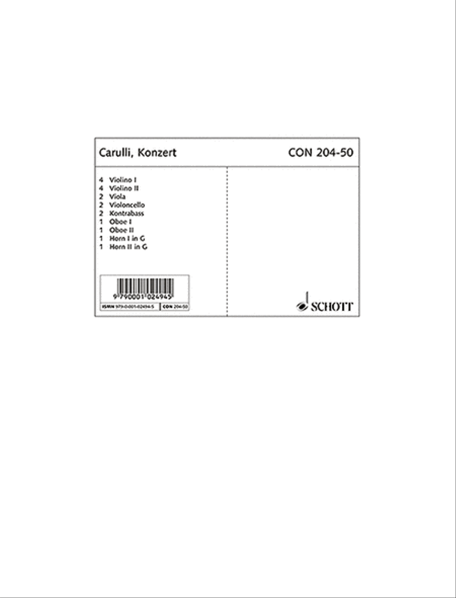 Petite Concerto E Minor Chamber Orchestra scores gallery preview page 1
