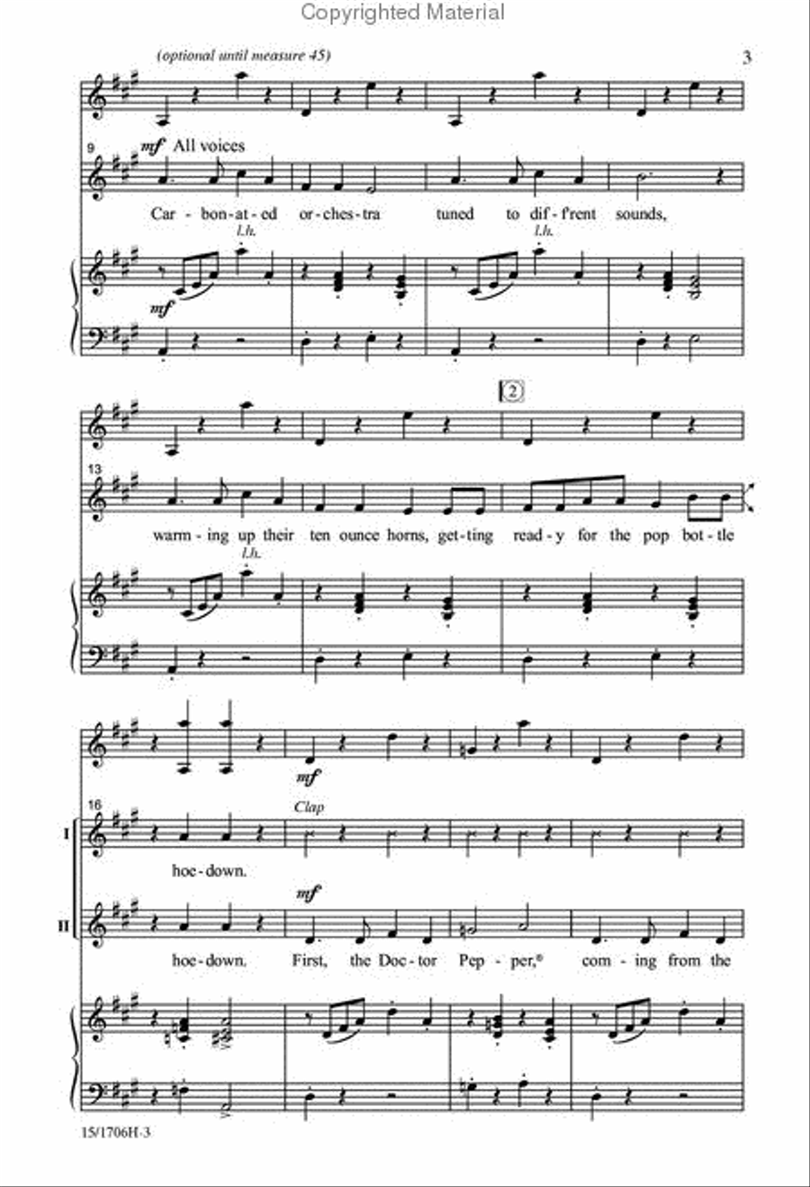 Pop Bottle Hoedown Pop Bottle Hoedown 2-Part scores gallery preview page 3