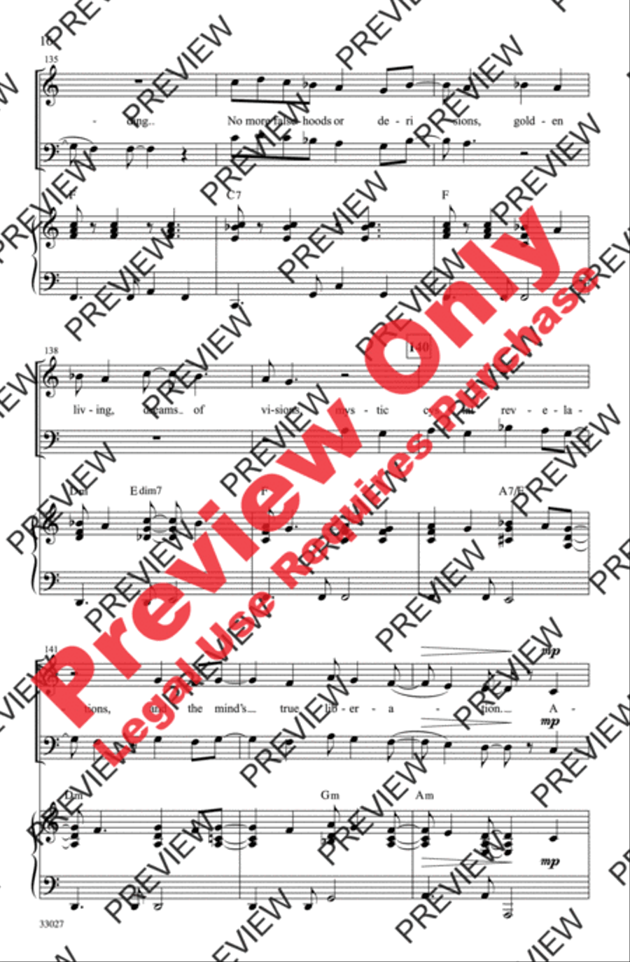 Hair: A Choral Medley 3-Part scores gallery preview page 16